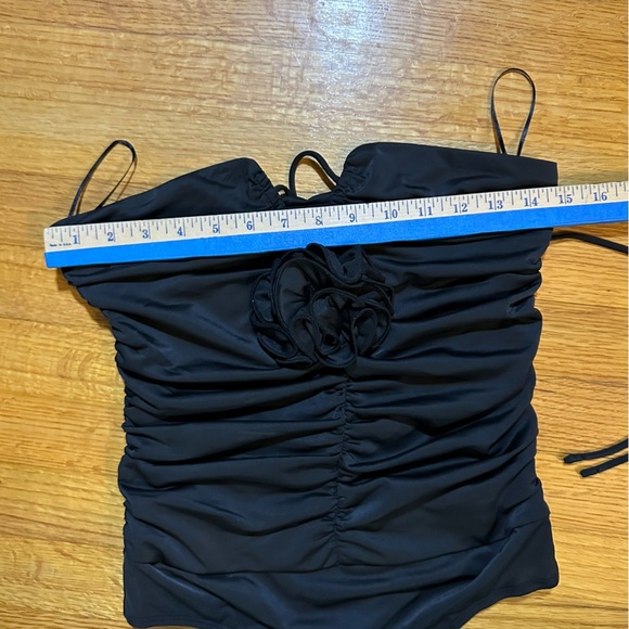 Dee Elly Black Ruched Bodysuit size M(c3 - Picture 6 of 10